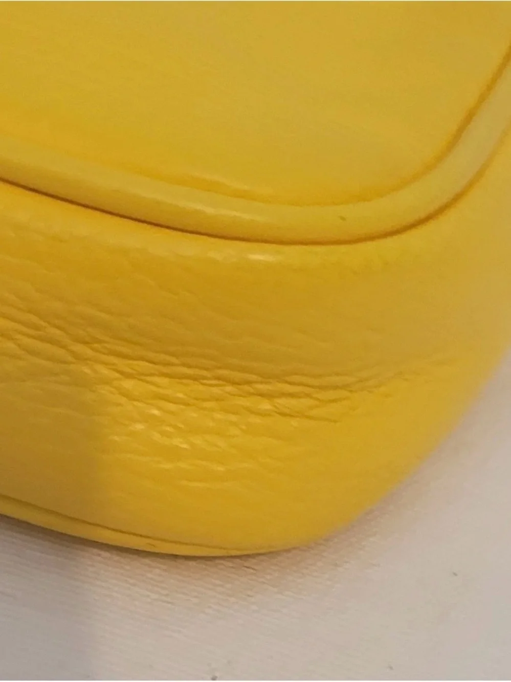 Michael Kors Yellow Pebbled Leather Crossbody Bag with Built In Wallet